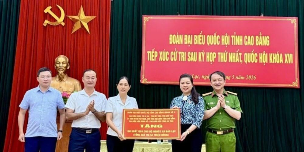 Đoàn đại biểu Quốc hội tỉnh tiếp xúc cử tri tại xã Bảo Lạc sau Kỳ họp thứ nhất, Quốc hội khóa XVI