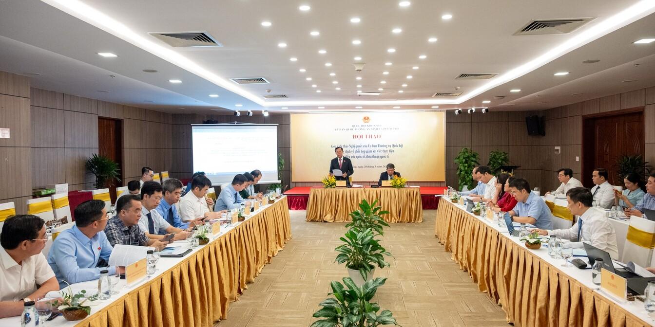 Phối hợp giám sát việc thực hiện điều ước quốc tế, thỏa thuận quốc tế, thúc đẩy hiệu quả đối ngoại nghị viện