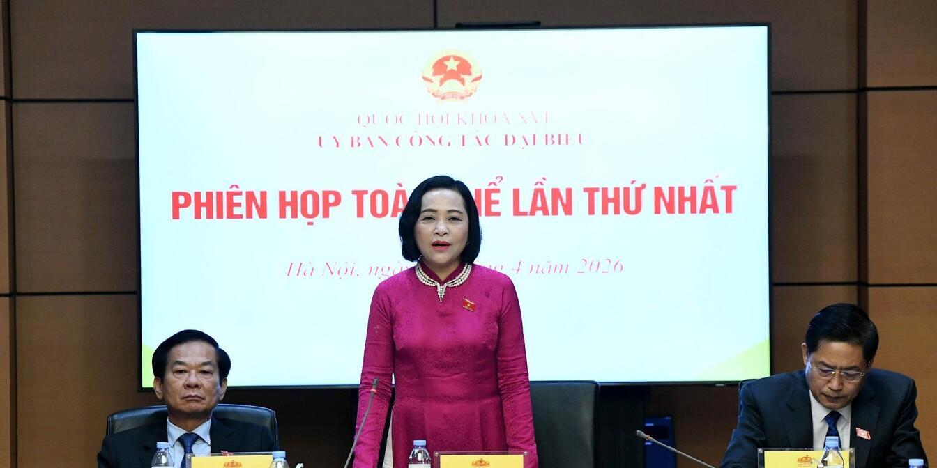 Phó Chủ tịch Quốc hội Nguyễn Thị Thanh dự Phiên họp toàn thể lần thứ Nhất Ủy ban Công tác đại biểu của Quốc hội khóa XVI