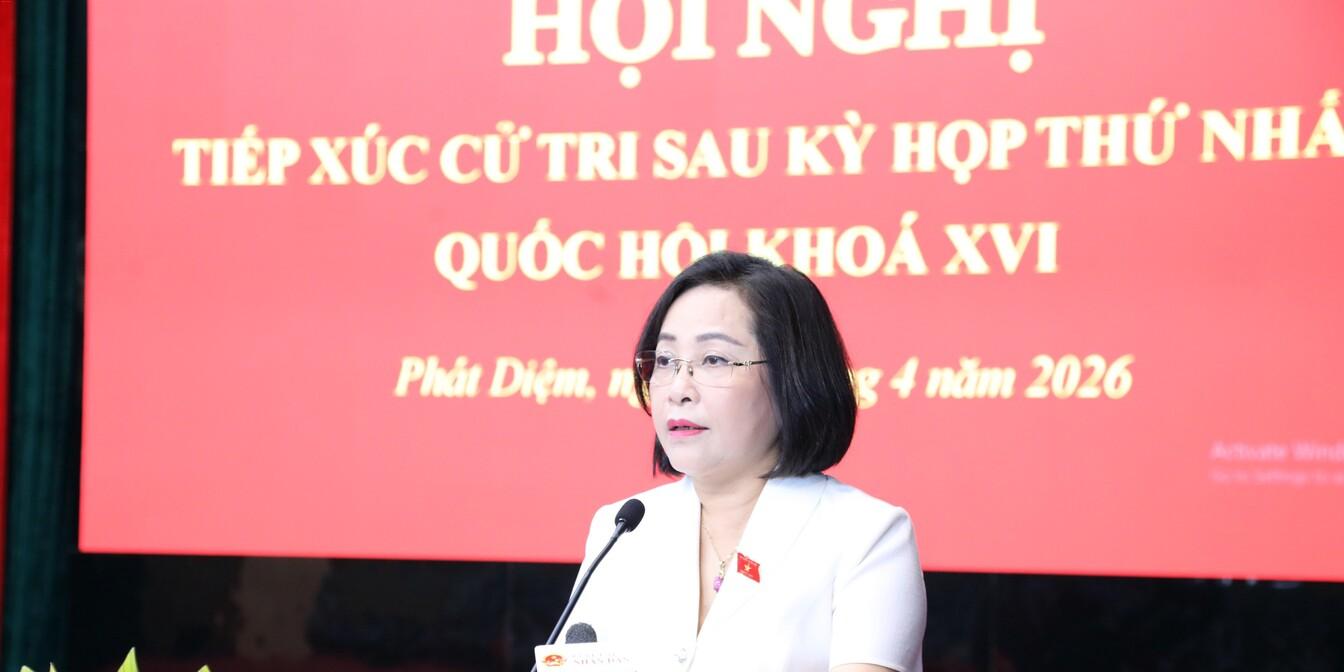 Phó Chủ tịch Quốc hội Nguyễn Thị Thanh tiếp xúc cử tri tỉnh Ninh Bình