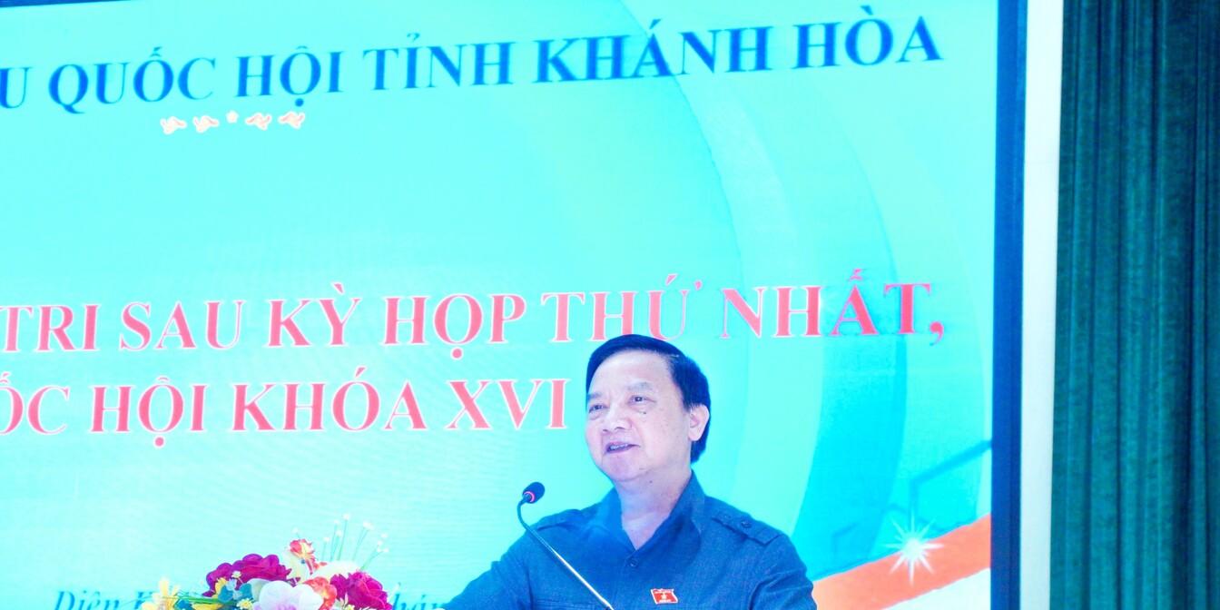 Phó Chủ tịch Quốc hội Nguyễn Khắc Định tiếp xúc cử tri 6 xã tại Khánh Hoà