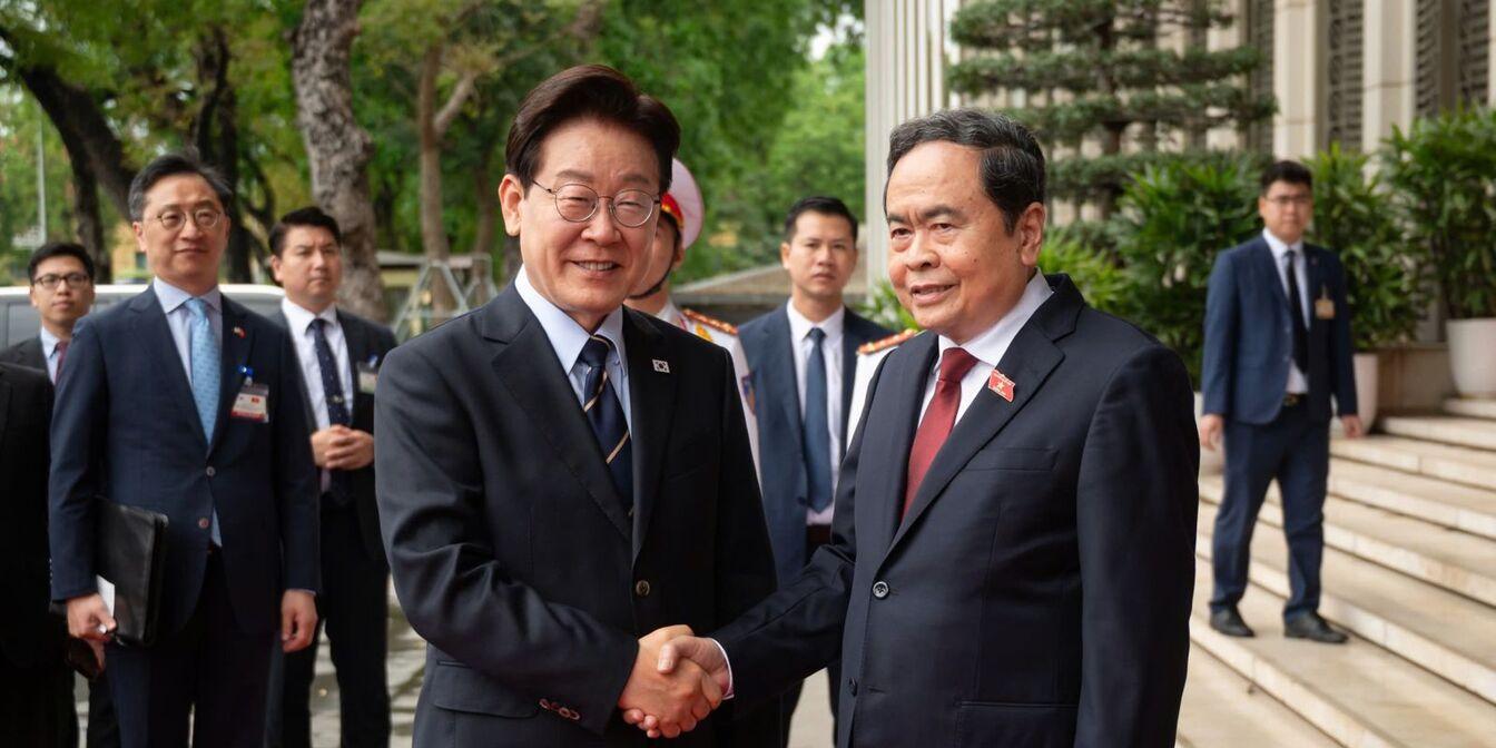 Chủ tịch Quốc hội Trần Thanh Mẫn hội kiến Tổng thống Hàn Quốc Lee Jae Myung