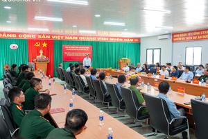 Phó Chủ tịch Quốc hội, Thượng tướng Trần Quang Phương thăm, kiểm tra, động viên các đơn vị thuộc Binh Đoàn 12 thi công các công trình trọng điểm tại Cà Mau