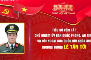 Tiểu sử tóm tắt Chủ nhiệm Ủy ban Quốc phòng, An ninh và Đối ngoại khóa XVI, Thượng tướng Lê Tấn Tới