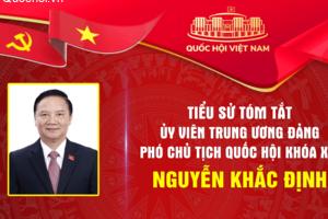 Tiểu sử tóm tắt Phó Chủ tịch Quốc hội khoá XVI Nguyễn Khắc Định