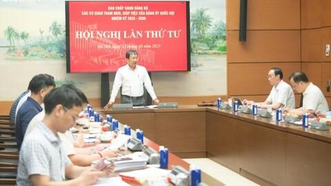 Hội nghị lần thứ tư, Ban Chấp hành Đảng bộ các cơ quan tham mưu, giúp việc của Đảng ủy Quốc hội nhiệm kỳ 2025-2030