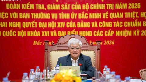Phó Chủ tịch Thường trực Quốc hội Đỗ Văn Chiến làm việc với Ban Thường vụ Tỉnh ủy Bắc Ninh
