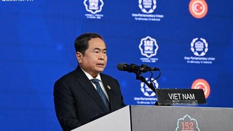 Chủ tịch Quốc hội Trần Thanh Mẫn dự và phát biểu tại Phiên thảo luận chung Đại hội đồng IPU-152