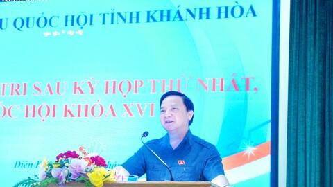Phó Chủ tịch Quốc hội Nguyễn Khắc Định tiếp xúc cử tri 6 xã tại Khánh Hoà