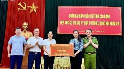 Đoàn đại biểu Quốc hội tỉnh tiếp xúc cử tri tại xã Bảo Lạc sau Kỳ họp thứ nhất, Quốc hội khóa XVI