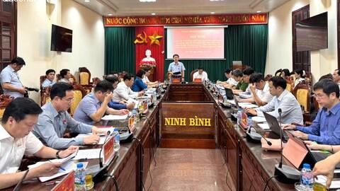 Đoàn công tác của Ủy ban Khoa học, Công nghệ và Môi trường làm việc với UBND tỉnh Ninh Bình