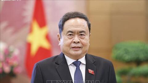 Chủ tịch Quốc hội Trần Thanh Mẫn chúc mừng Chủ tịch Quốc hội Hàn Quốc