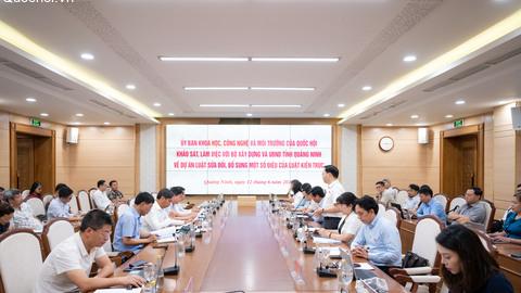 Đoàn công tác của Ủy ban Khoa học, Công nghệ và Môi trường của Quốc hội làm việc tại tỉnh Quảng Ninh