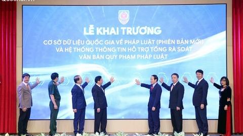Khai trương Cơ sở dữ liệu quốc gia về pháp luật phiên bản mới