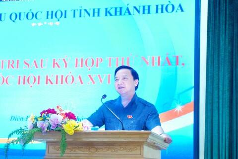 Phó Chủ tịch Quốc hội Nguyễn Khắc Định tiếp xúc cử tri 6 xã tại Khánh Hoà