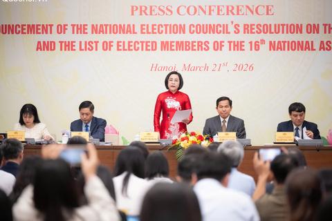 Phó Chủ tịch Quốc hội Nguyễn Thị Thanh chủ trì Họp báo công bố danh sách 500 người trúng cử ĐBQH khóa XVI
