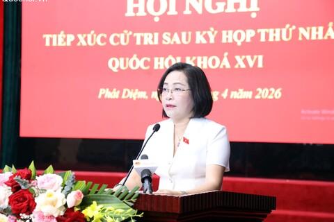 Phó Chủ tịch Quốc hội Nguyễn Thị Thanh tiếp xúc cử tri tỉnh Ninh Bình