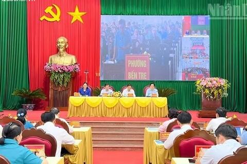 Chủ nhiệm Uỷ ban Kinh tế và Tài chính Phan Văn Mãi cùng đại biểu Quốc hội tỉnh Vĩnh Long tiếp xúc cử tri với 124 xã, phường trong tỉnh