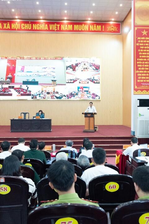 Ảnh:  Phó Chủ tịch Quốc hội, Thượng tướng Nguyễn Doãn Anh tiếp xúc cử tri tại xã Hồi Xuân, tỉnh Thanh Hóa sáng 29/4