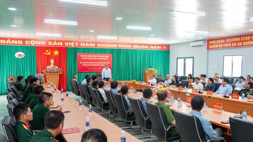 Phó Chủ tịch Quốc hội, Thượng tướng Trần Quang Phương thăm, kiểm tra, động viên các đơn vị thuộc Binh Đoàn 12 thi công các công trình trọng điểm tại Cà Mau