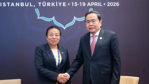Chủ tịch quốc hội Trần Thanh Mẫn tiếp Phó Chủ tịch Quốc hội Lào Sounthone Xayachak