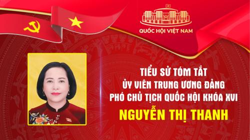 TÓM TẮT TIỂU SỬ ĐỒNG CHÍ NGUYỄN THỊ THANH - PHÓ CHỦ TỊCH QUỐC HỘI NƯỚC CỘNG HÒA XÃ HỘI CHỦ NGHĨA VIỆT NAM