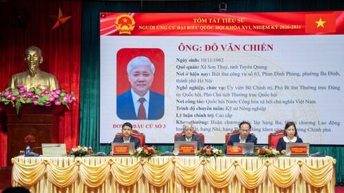 Phó Chủ tịch Thường trực Quốc hội Đỗ Văn Chiến dự Hội nghị tiếp xúc giữa cử tri với những người ứng cử đại biểu Quốc hội khóa XVI, nhiệm kỳ 2026 - 2031