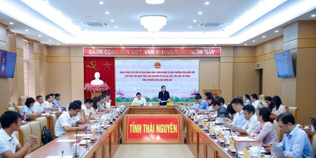 Ủy ban Khoa học, Công nghệ và Môi trường làm việc tại Thái Nguyên: Gỡ vướng Luật Điện lực, thúc đẩy cơ chế DPPA