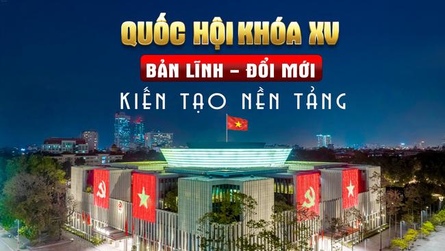 [Infographic] Quốc hội Khóa XV: Bản lĩnh - Đổi mới - Kiến tạo nền tảng cho kỷ nguyên vươn mình của dân tộc