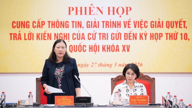 Ủy ban Dân nguyện và Giám sát họp giải trình, cung cấp thông tin về việc giải quyết, trả lời kiến nghị của cử tri gửi đến kỳ họp thứ 10, Quốc hội khóa XV
