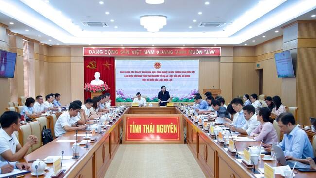 Ủy ban Khoa học, Công nghệ và Môi trường làm việc tại Thái Nguyên: Gỡ vướng Luật Điện lực, thúc đẩy cơ chế DPPA