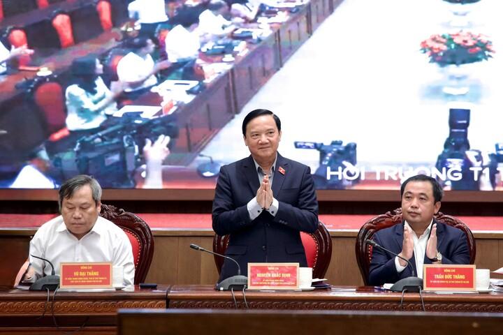[Ảnh] Phó Chủ tịch Quốc hội Nguyễn Khắc Định dự Hội nghị triển khai, thi hành Luật Thủ đô năm 2026