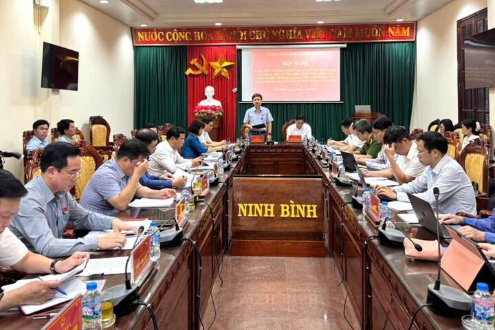 Đoàn công tác của Ủy ban Khoa học, Công nghệ và Môi trường làm việc với UBND tỉnh Ninh Bình