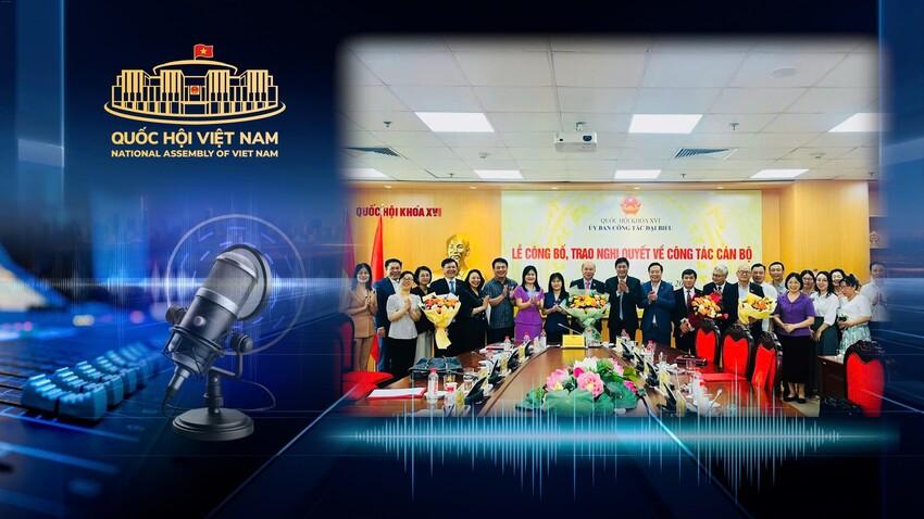 Ủy ban Công tác đại biểu của Quốc hội tổ chức Lễ công bố, trao Nghị quyết của Ủy ban Thường vụ Quốc hội về công tác cán bộ