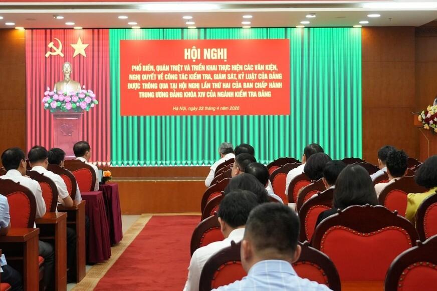 Hội nghị toàn quốc phổ biến, quán triệt và triển khai thực hiện Nghị quyết về đổi mới, nâng cao hiệu lực công tác kiểm tra, giám sát và kỷ luật Đảng