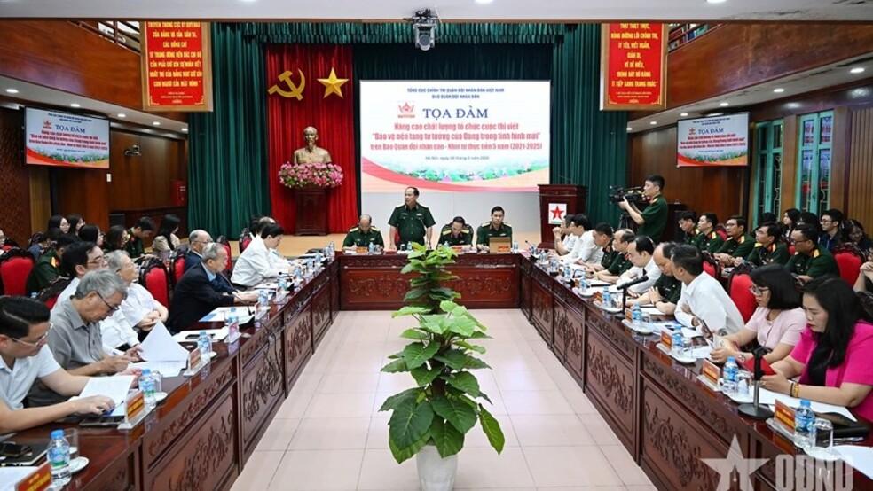 Báo Quân đội nhân dân tổ chức tọa đàm nâng cao chất lượng tổ chức Cuộc thi viết “Bảo vệ nền tảng tư tưởng của Đảng trong tình hình mới”