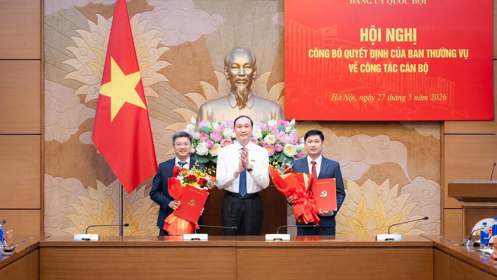 Hội nghị công bố Quyết định của Ban Thường vụ Đảng ủy Quốc hội về công tác cán bộ