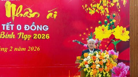 Phó Chủ tịch Thường trực Quốc hội Đỗ Văn Chiến dự Chương trình Tết Nhân ái - Chợ Tết 0 đồng tại Phú Thọ