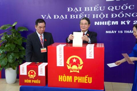 Phó Chủ tịch Quốc hội Nguyễn Đức Hải dự lễ khai mạc Bầu cử đại biểu Quốc hội khóa XVI và đại biểu HĐND các cấp nhiệm kỳ 2026 - 2031 tại tổ bầu cử số 16 - khu vực bỏ phiếu số 21