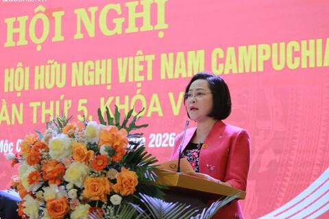 Phó Chủ tịch Quốc hội Nguyễn Thị Thanh dự Hội nghị Ban Chấp hành Hội hữu nghị Việt Nam - Campuchia